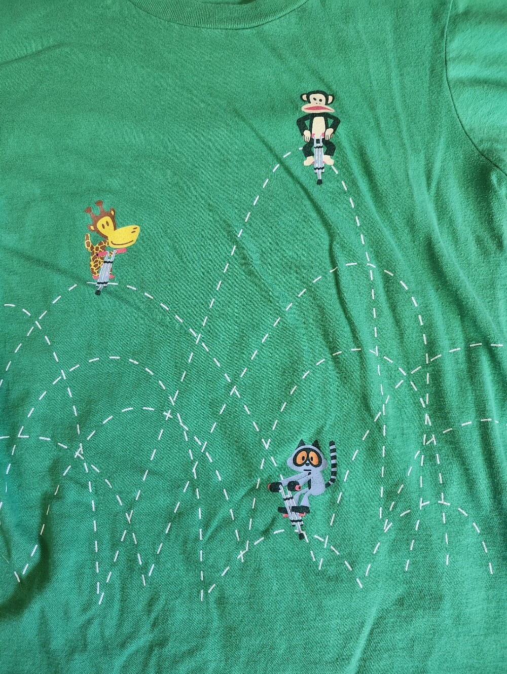Paul Frank Rare Vintage Y2k Julius & Friends Green Short Sleeve Baby Tee